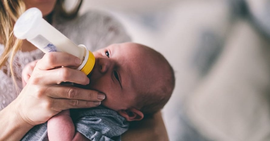 feeding the baby