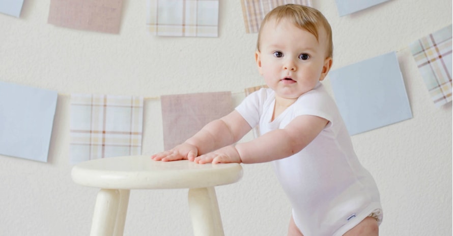 baby near the chair